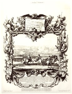 Slaget ved Oudenaarde, 11. juli 1708, indgraveret af Jeremias Wolff og Johann August Corvinus (1683-1738)